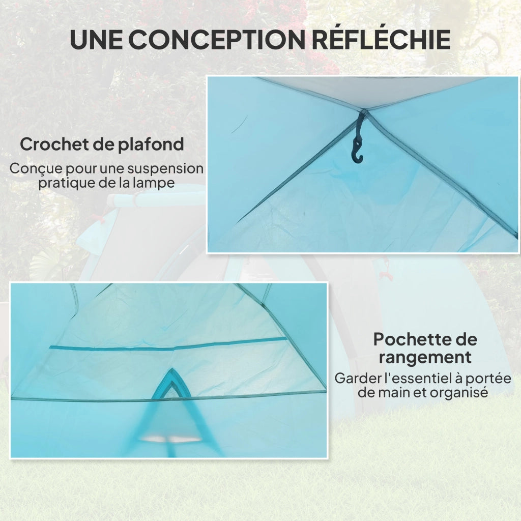 Tenda da campeggio 2-4 persone Domo ¨C Zephmum ¨C Blu cielo