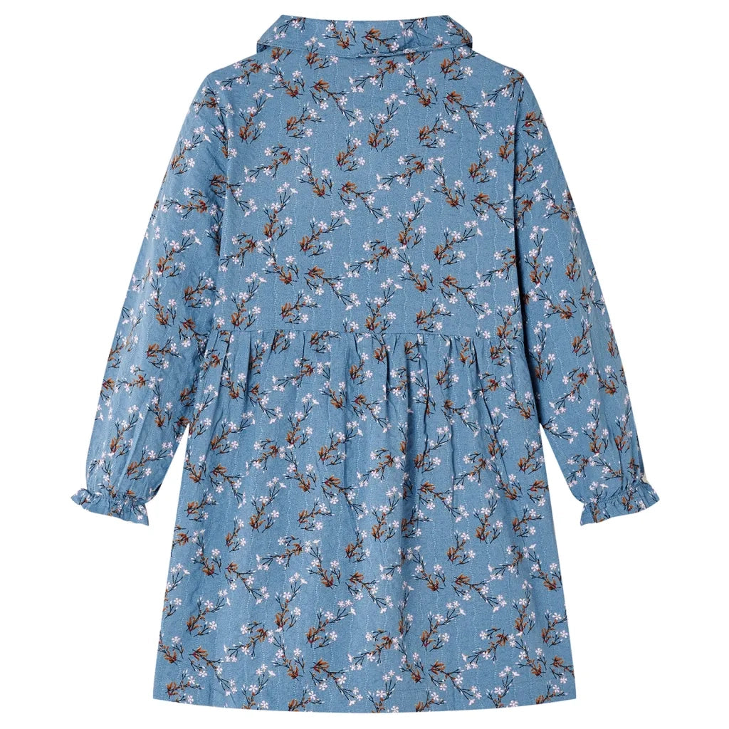 Abito da Bambina a Maniche Lunghe Color Petrolio 116 CFW5868466
