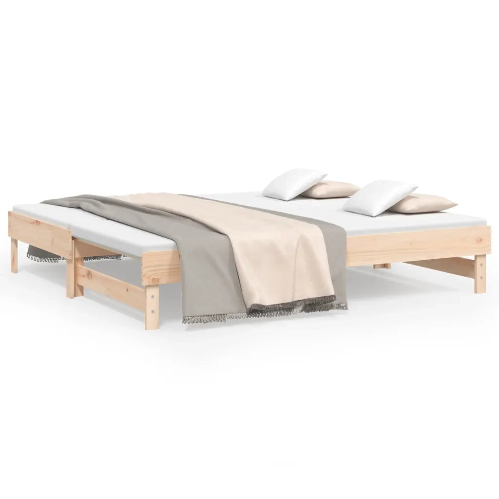 Dormeuse Estraibile 2x(75x190) cm Legno Massello di Pino 823394