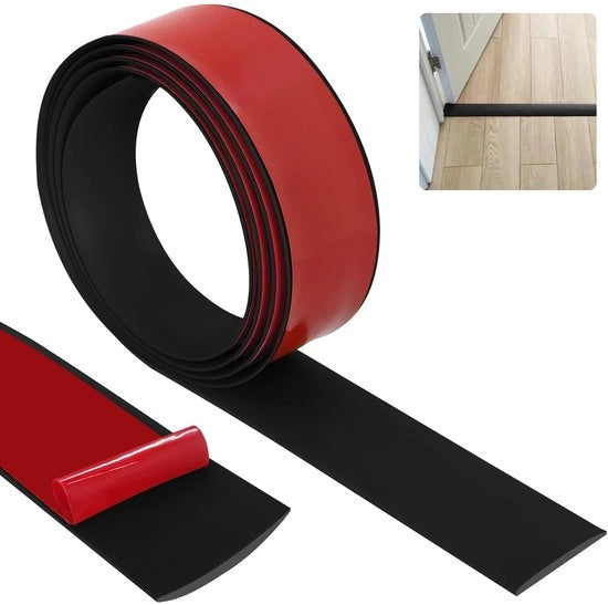 Profilo di transizione nero 4cm*2m, profilo vinilico adesivo idrorepellente, striscia di transizione dal pavimento al vinile per pavimenti, striscia di incastro flessibile per la chiusura delle giunzioni, profilo di pavimento