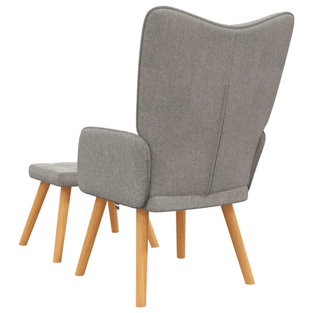Poltrona Relax con Poggiapiedi Tortora in Tessuto cod mxl 8800