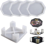 Mal per fondo bicchiere in resina epoxy, mal per fondo bicchiere in resina hars, mal per fondo bicchiere in silicone, set di 5 mal per fondo bicchiere, kit DIY per arte e hobby