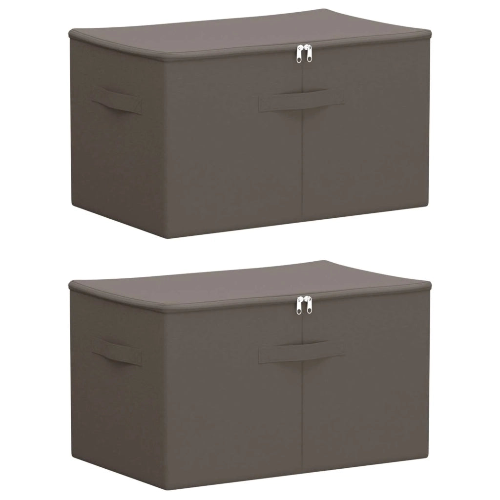 Scatola di Stoccaggio 2 pcs Grigio 60 x 43 x 35 cm