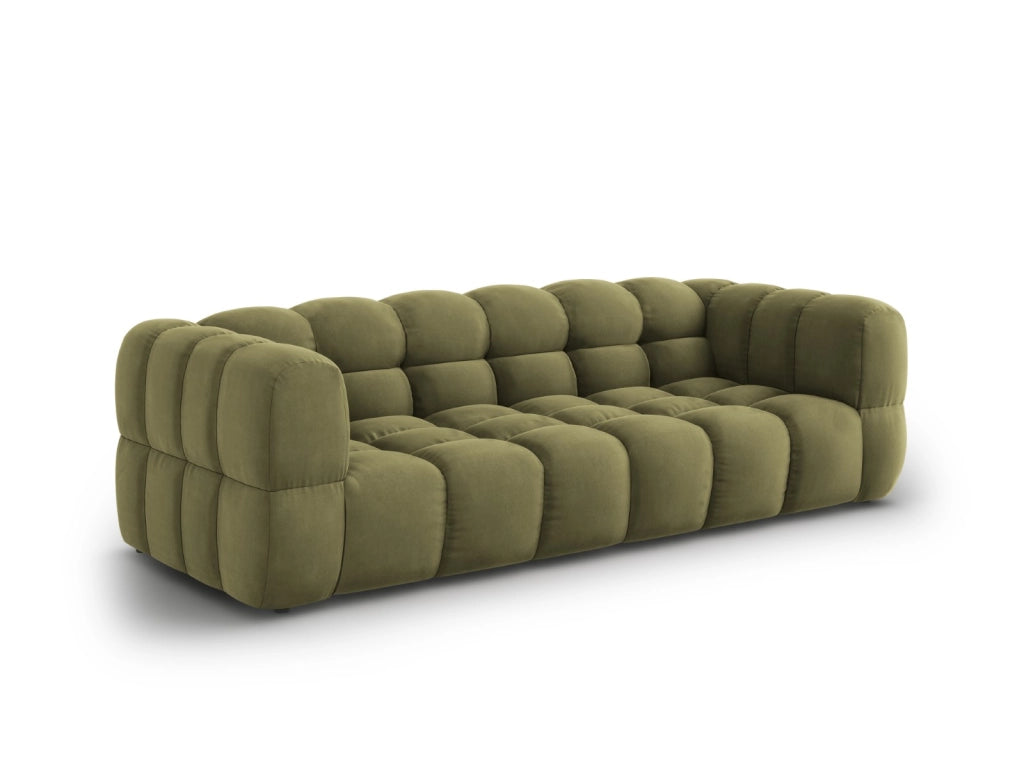 Cosmopolitan Design - Divano modulare "Sky" 4 posti in velluto verde chiaro 