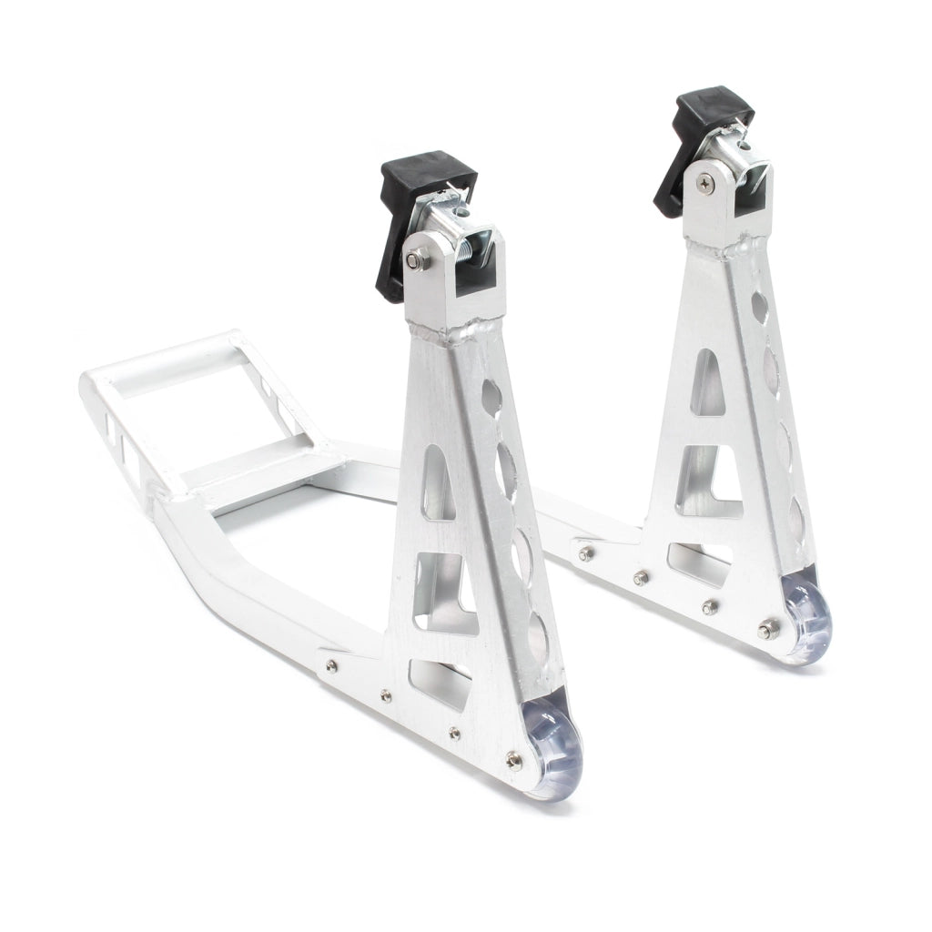 Cavalletto alzamoto universale Cavalletto per ruota anteriore moto Alluminio Bloccaruota