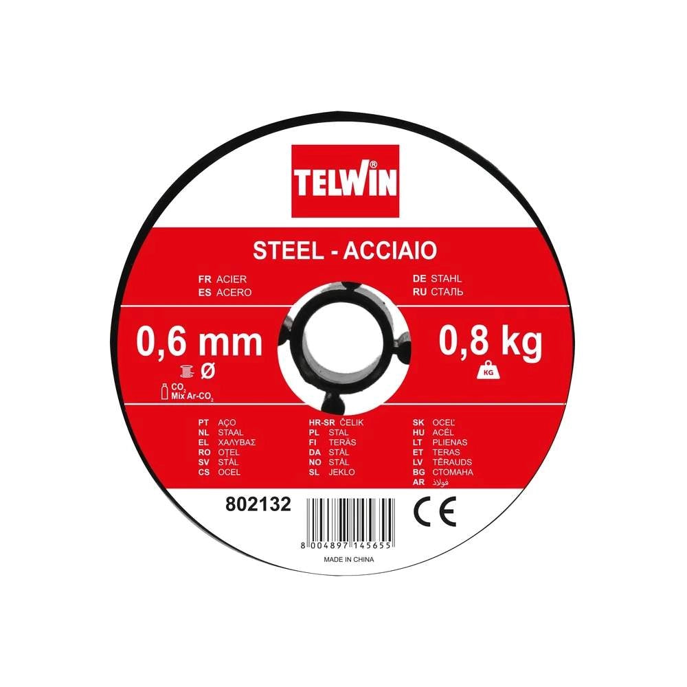 Bobina Filo Acciaio  per Saldatura 0,6 Mm 0,8 Kg Telwin
