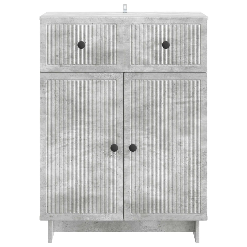 Credenza Grigio Cemento 66 x 34,5 x 90 cm Legno ingegnerizzato