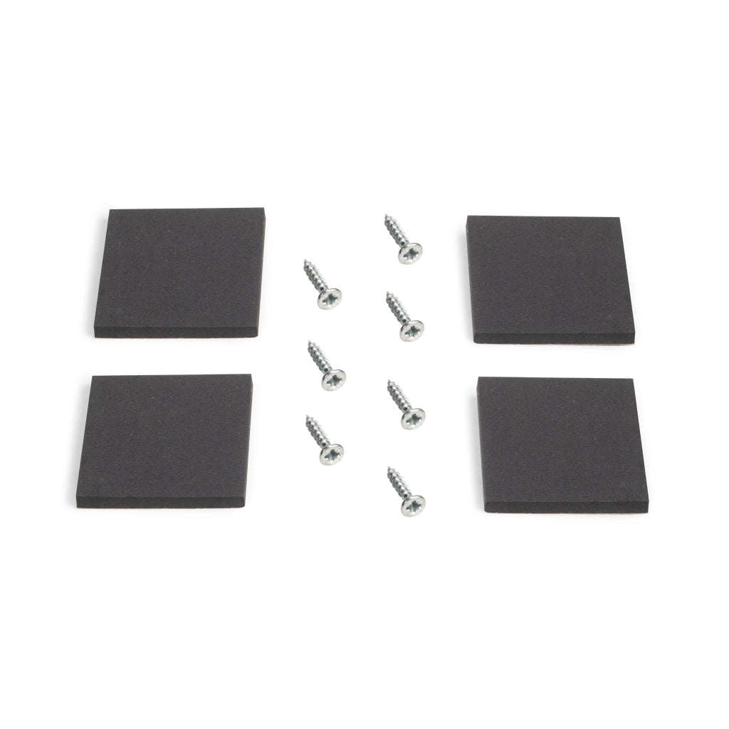 Emuca Set gambe da tavolo Square rettangolari, 600, Verniciato bianco, Acciaio, 2 un