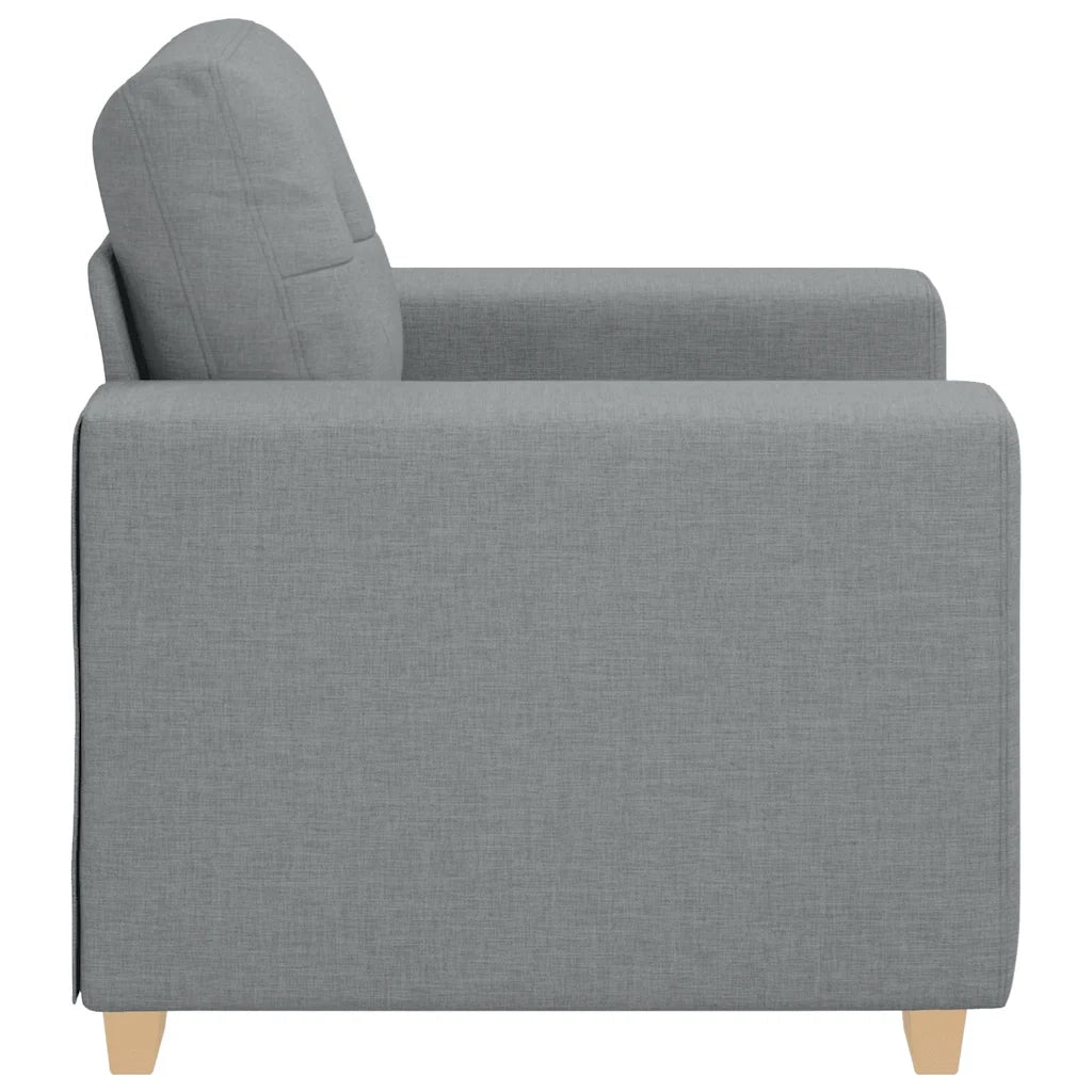 Poltrona | Sedia Relax Grigio Chiaro 100x78x80 cm in Tessuto