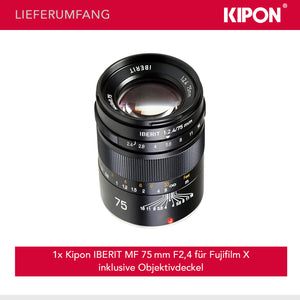 Kipon Iberit 75/2,4 full frame Fuji X