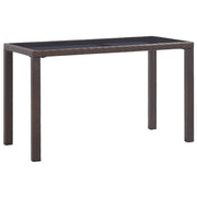Tavolo da Giardino Marrone 123x60x74 cm in Polyrattan cod mxl 65793