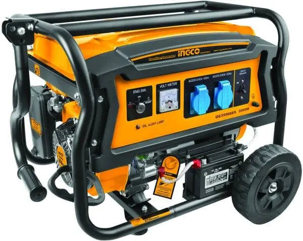 Generatore di corrente a benzina 3,5 kw 4 tempi 208 cc con ruote ingco