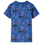 Maglietta da Bambino Blu Scuro Mélange 104 12525