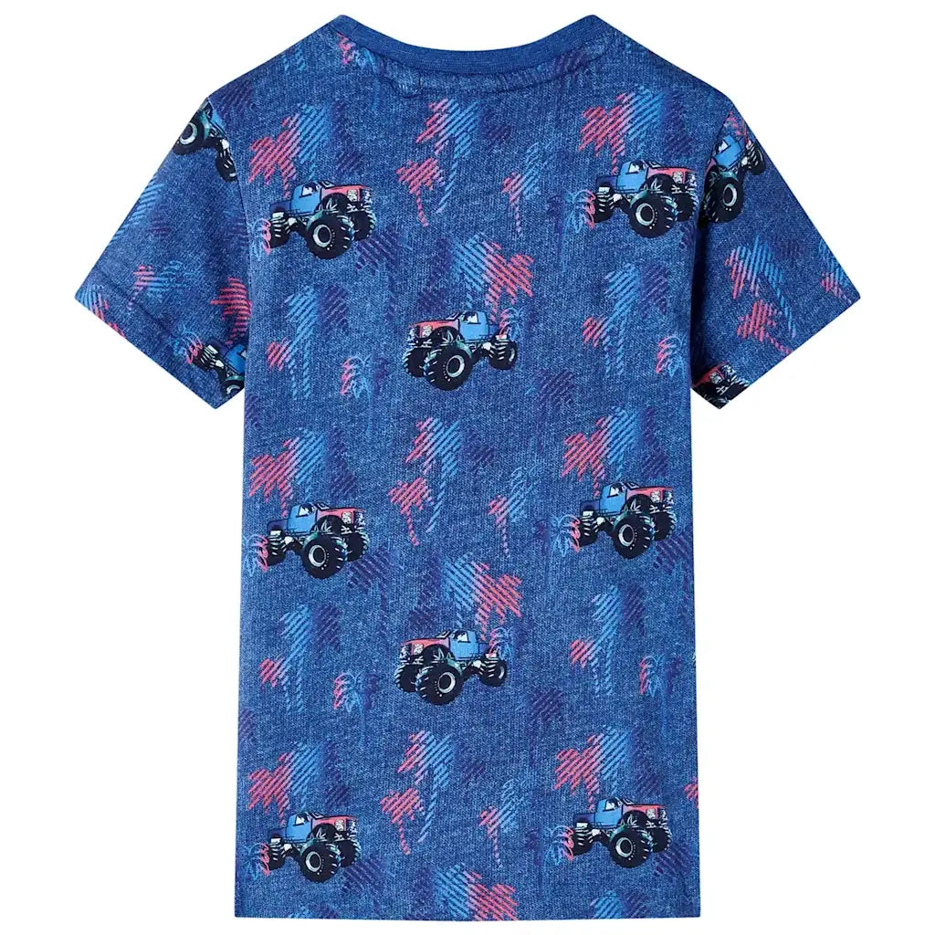 Maglietta da Bambino Blu Scuro Mélange 104 12525