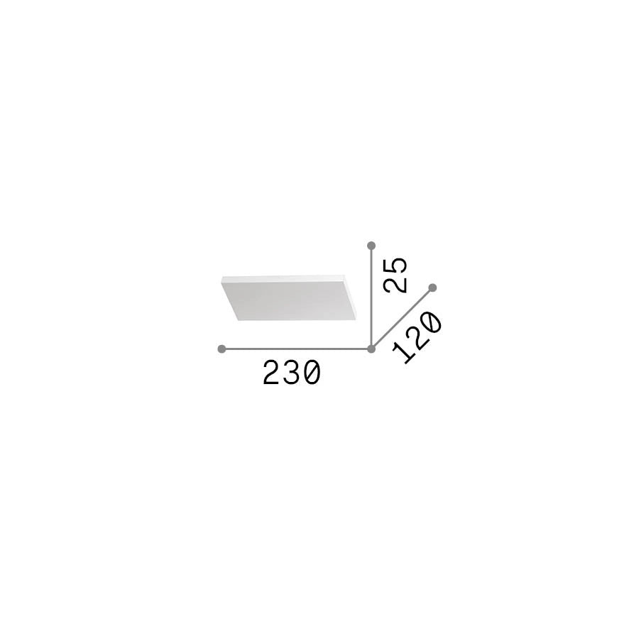 Applique Block 2 Luci Led Integrato Bianca
