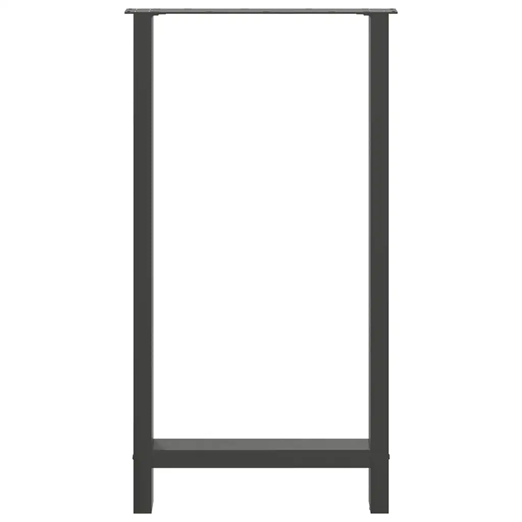 Gambe per tavolo da bar antracite 2 pz 60x(110-111) cm in acciaio 4013358