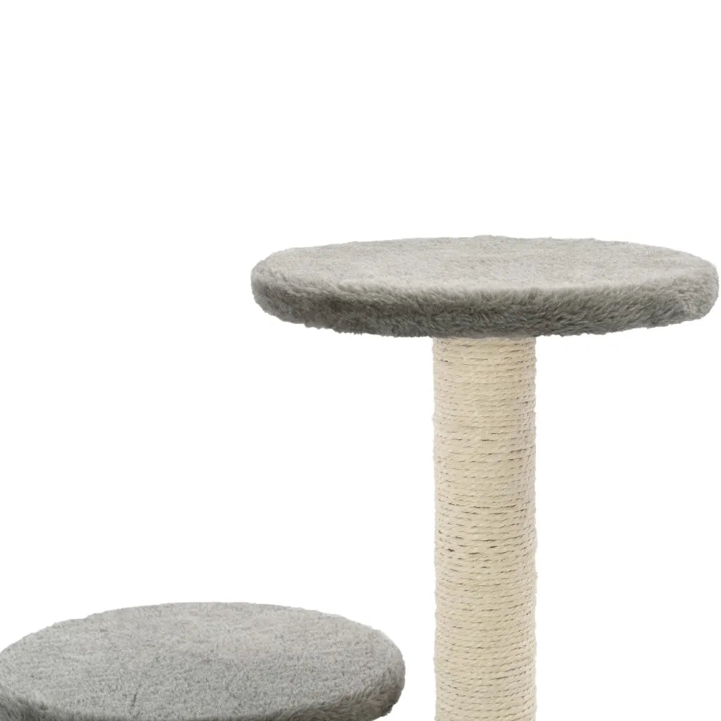 Albero per Gatti con Pali Tiragraffi in Sisal 60 cm Grigio 170517