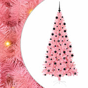Albero di Natale | Decorazioni natalizie con 300 LED con supporto Rosa 210 cm PVC
