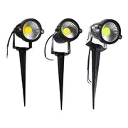 Trade Shop - Faretto Led Cob 5 W Picchetto Esterno Giardino Es06 Luce 4000k 6500k 3000k Verde - -verde      -