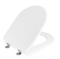 Copriwater Universale 35,3x2,9x43,3 cm in MDF Cerniere in Metallo Cromato Alpina Bianco Lucido