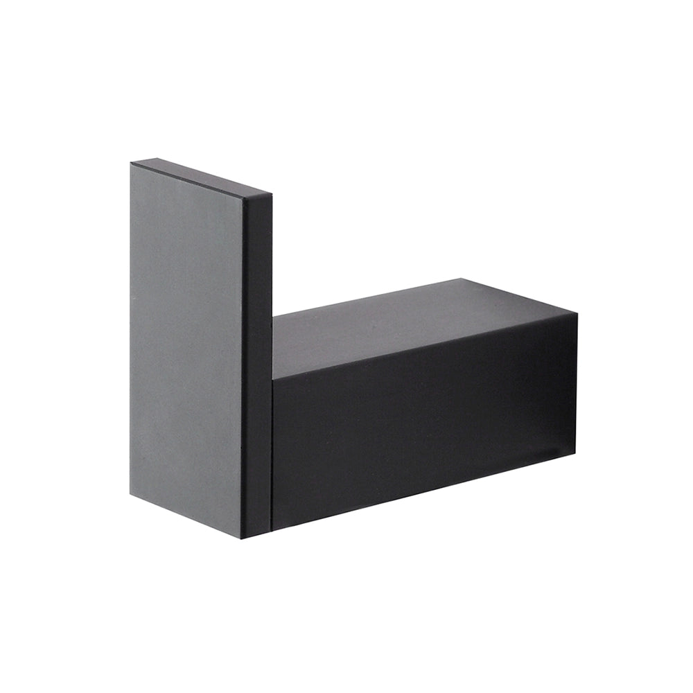 Appendino portasciugamani da muro in alluminio nero Sky