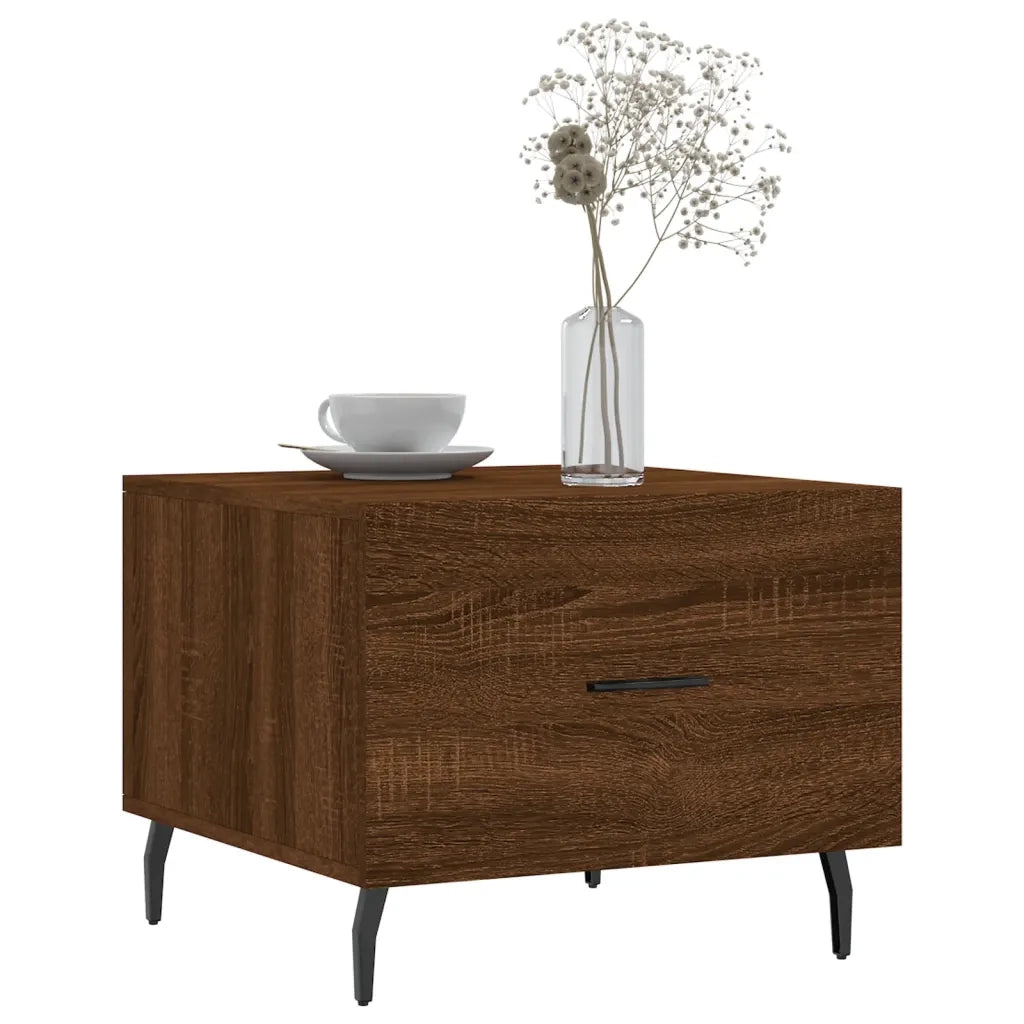 2 pz Tavolini salotto | Tavolino da caff¨¨ | Tavolino da Soggiorno Rovere Marrone 50x50x40 Legno Multistrato
