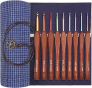 Set di ago per legno con manico ergonomico e borsa di stoccaggio per principianti e esperte di maglia