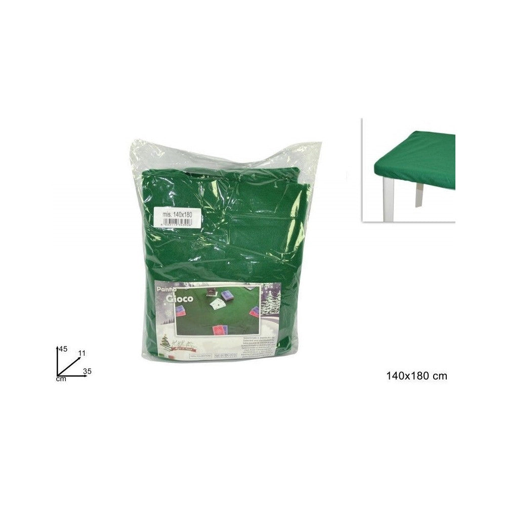 Trade Shop - Tappeto Da Tavolo Verde Tappetino Gioco Panno Copritavolo Con Elastico 120x220cm -