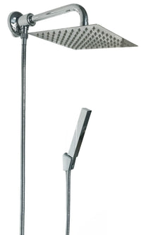 Kit doccia con deviatore a pressione e braccio cm 25