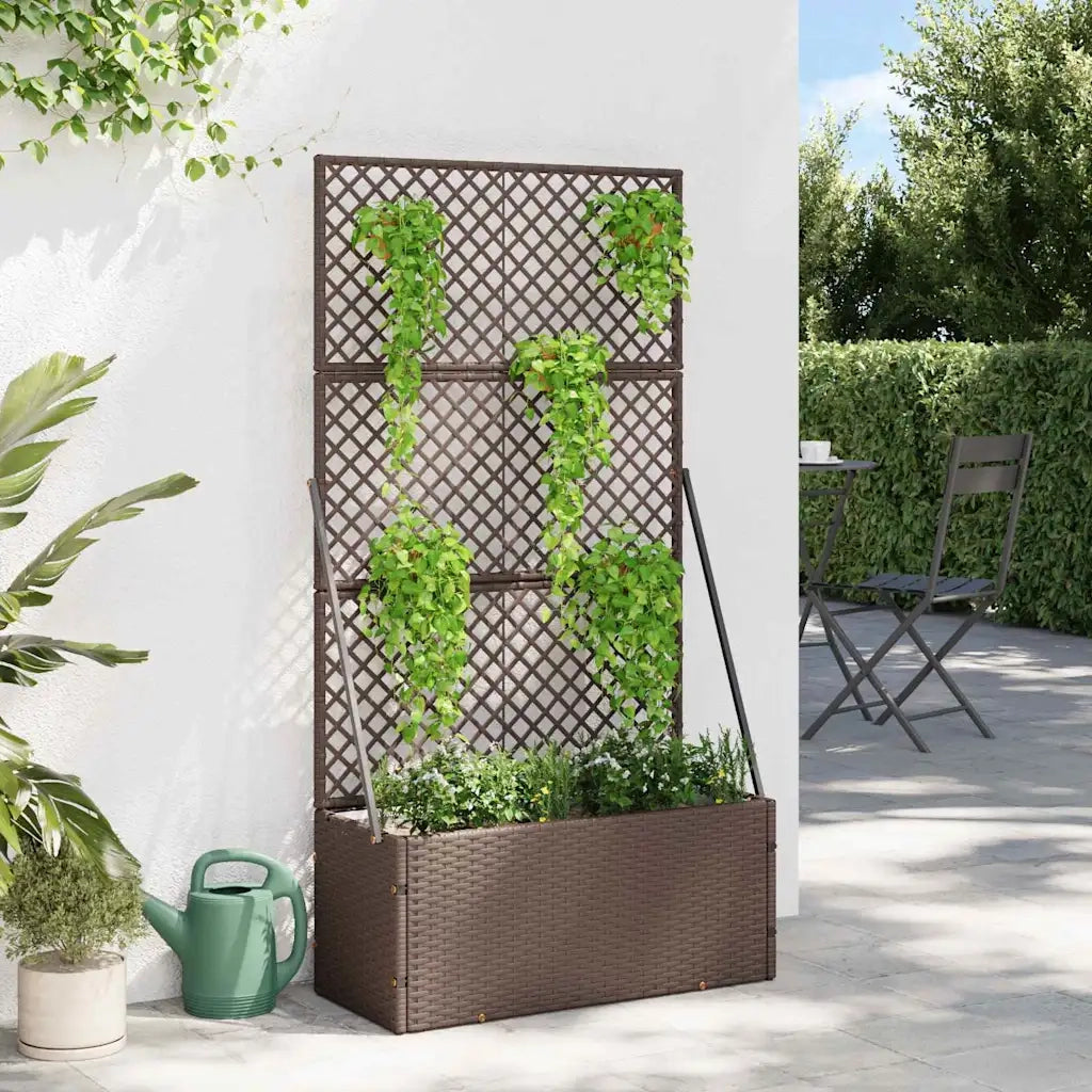 vidaXL Fioriera Marrone 70 x 30 x 135 cm Metallo
