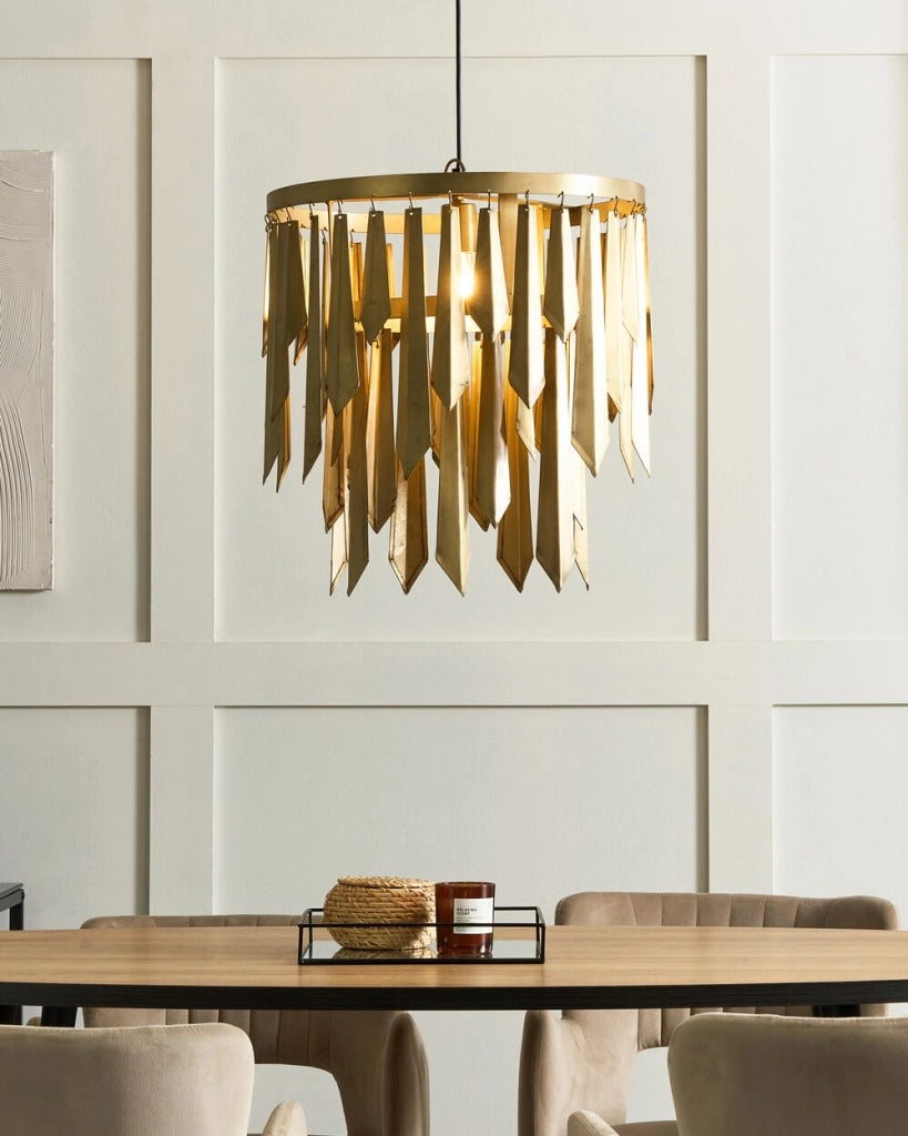 Lampadario in metallo ottone stile moderno contemporaneo retrò