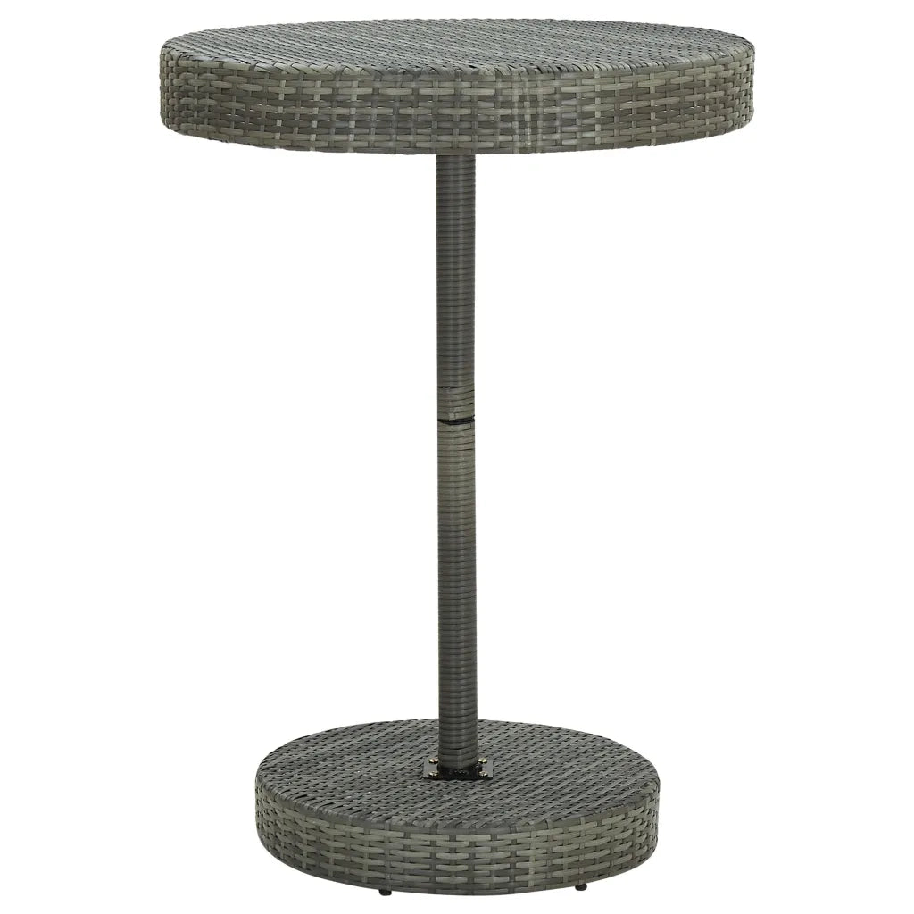 Set da Bar da Giardino 5 pz con Cuscini in Polyrattan Grigio cod mxl 35221