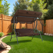 Panchina a Dondolo da Giardino Caffè 170x110x153 cm 45351