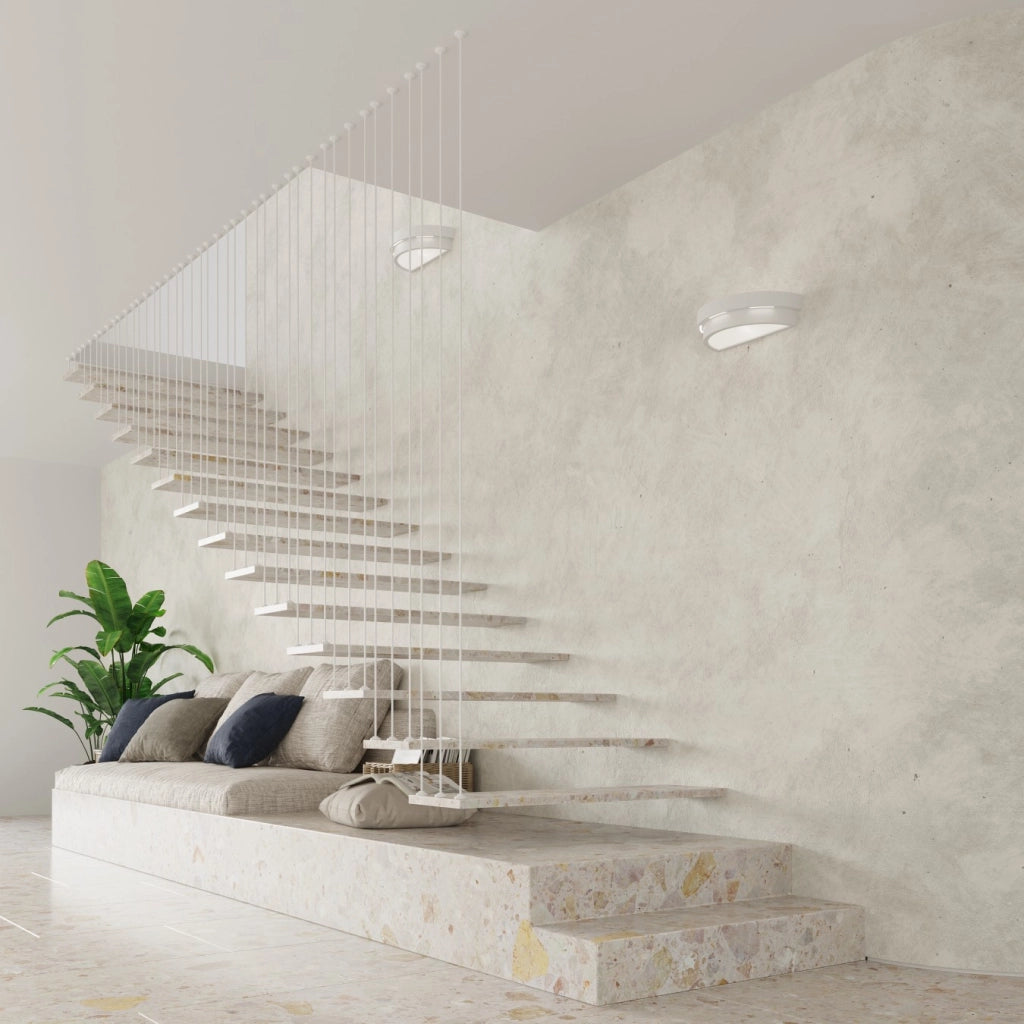 Applique ceramica bianca Pure Lume Solaro 2xE27 IP20