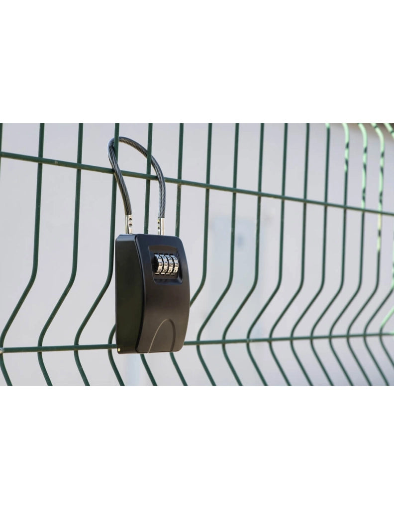 Cassetta portachiavi a combinazione 47 x 75 mm con cavo, acciaio, nera – THIRARD
