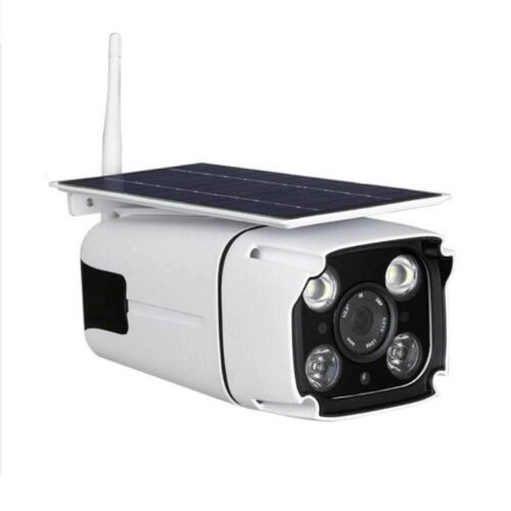 Trade Shop - Telecamera Con Pannello Solare Wifi Da Esterno Ip67 2.0mp Sensore Pir 202 Had -