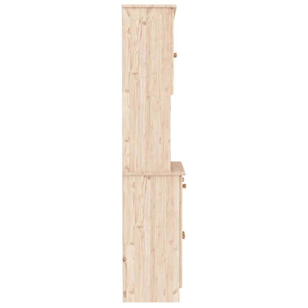Credenza | Madia | Buffet da pranzo | Armadio da pranzo ALTA 77x35x165 cm in Legno Massello di Pino