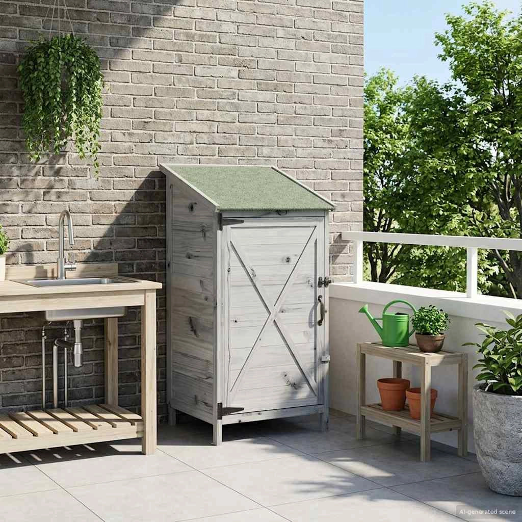 Capanno da Giardino Grigio 59,5 x 56 x 113,5 cm 42033470