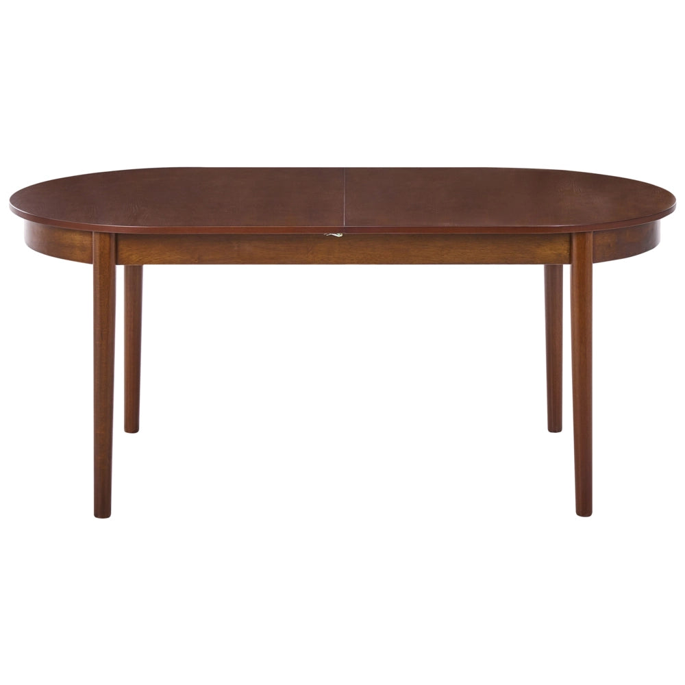 Tavolo da pranzo in legno di frassino scuro con piano in MDF 180/220 x 90 cm Gambe in legno Stile moderno