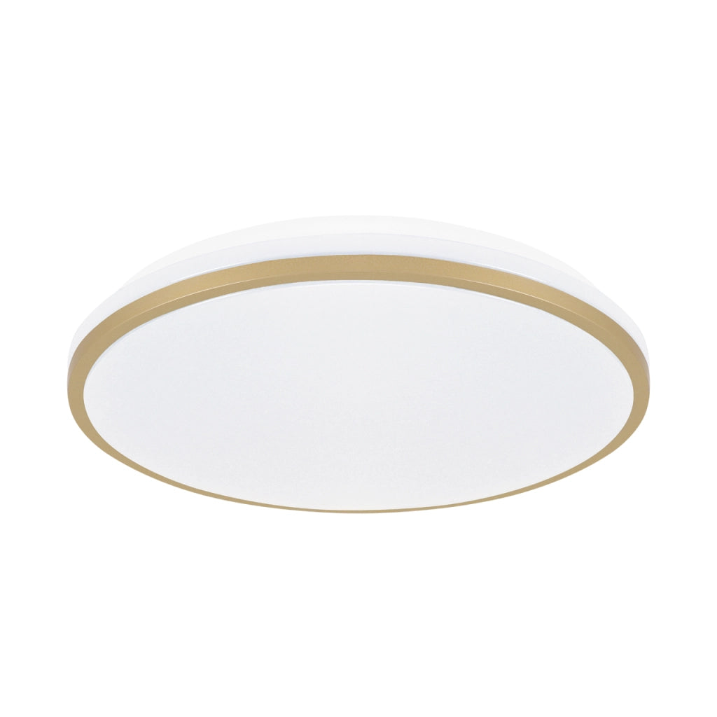 Plafoniera LED tonda bianco oro 38cm 24W 4000K Struhm Linus