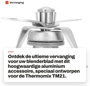 Accessorio di sostituzione per blender in alluminio - Adatto per Thermomix TM21 - Alta qualità - Sicuro e pratico - Design moda - Lame di miscelazione