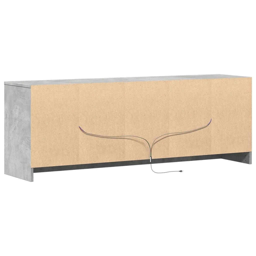 Mobile Porta TV con LED Grigio Cemento 139,5x34x50cm Truciolato 852197