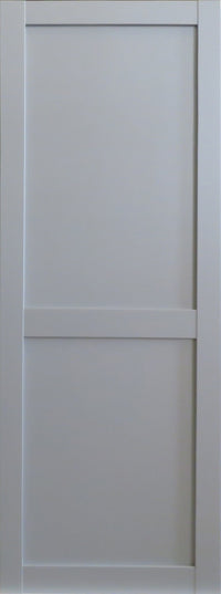 Porta scorrevole Athena Grigio RAL 7035 - 2 pannelli H204 x L73 + sistema a libro e rivestimento in dotazione