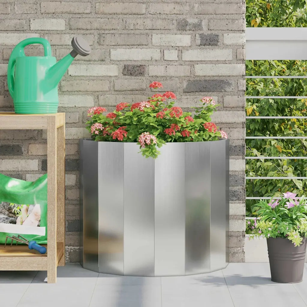 Fioriera | Cassetta per fiori | Vaso Argento 60 x 30 x 50 cm Acciaio zincato