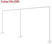 Pavilione in Metallo per Matrimoni 3x6m/10x20ft Stand di Fondo per Fotografia con Struttura e Tendaggio per Decorazioni con Ballooni e Fiori