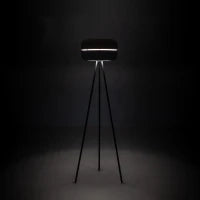 E-STYLO Lampada da terra con paralume bicolore e base a treppiede, ideale per aggiungere un tocco moderno e creativo a qualsiasi ambiente, 35cm X 35cm H. 140cm