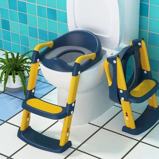 WC Verkleiner con Trappola - WC Verkleiner - Adattatore WC per Bambini - Addestramento WC - Regolabile in Altezza - Accessorio WC per Bambini - con Cuscino Soffice