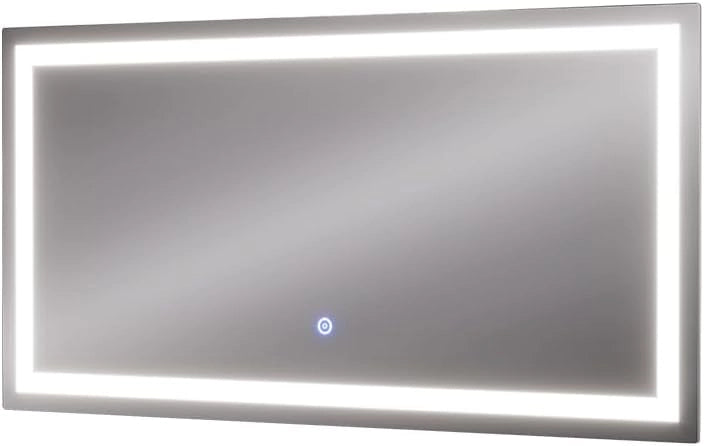 Specchio bagno Miral, Vetro, 40 x 80 cm con illuminazione frontale