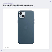 Case FineWoven per iPhone 15 Plus - Pacifico Blu - Protezione con MagSafe - Sostenibile e stile - Adattamento perfetto - Ideale per ogni occasione