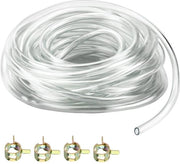 Slang in PVC trasparente 5 m - 8 mm x 11 mm - Con 4 morsetti - Flessibile - Duraturo - Per trasporto carburante